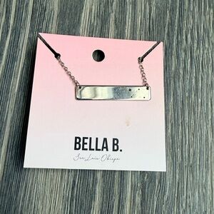 Libra Zodiac Constellation Bar Necklace in Silver